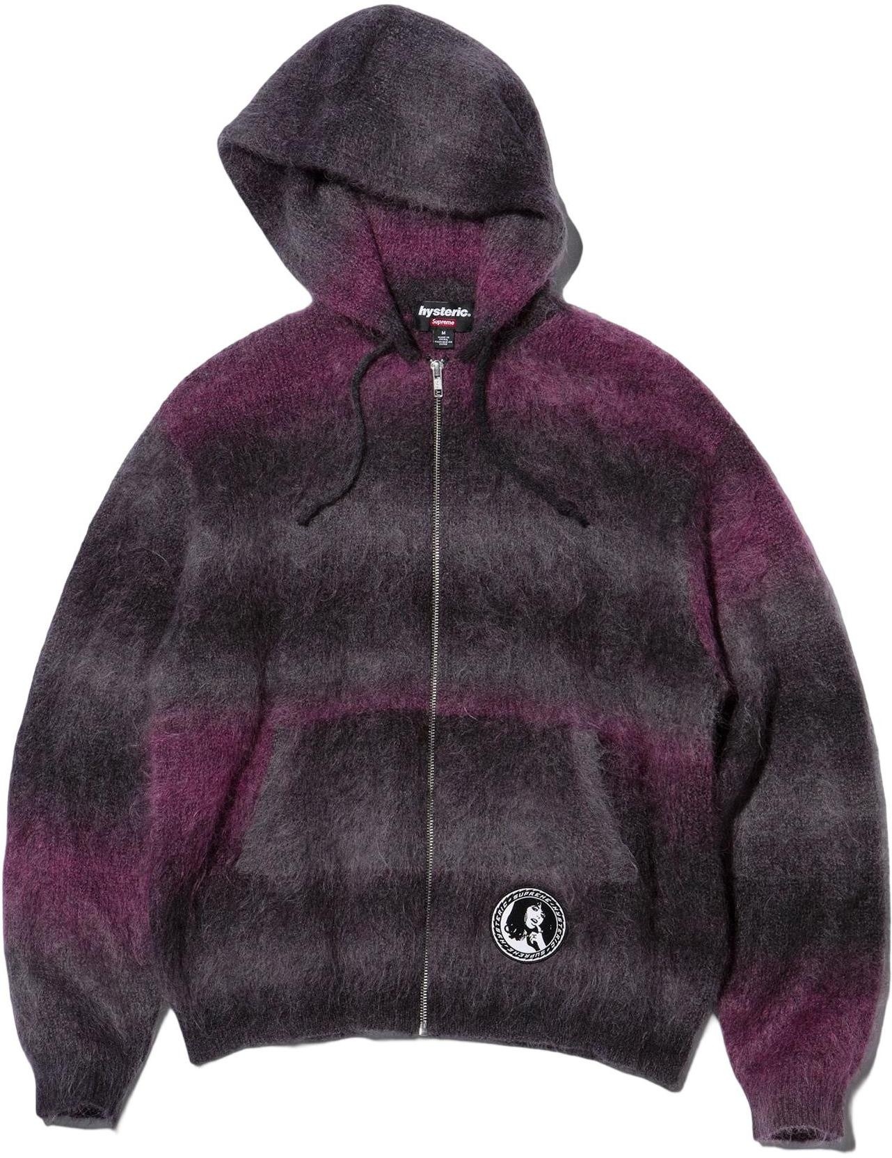 Supreme®/HYSTERIC GLAMOUR Mohair Zip Up Hooded Sweater view 3